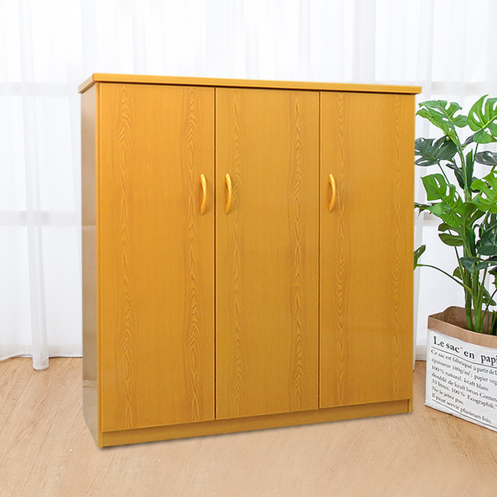 防潮防蛀 防水塑鋼3.2尺上掀收納三門鞋櫃(五色可選)