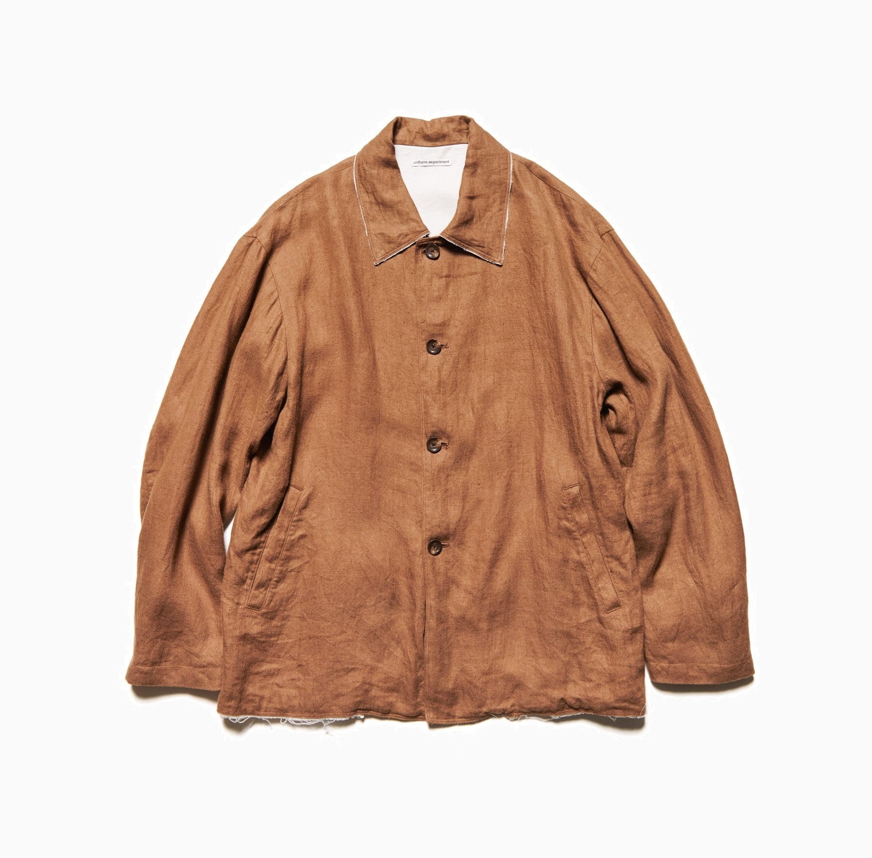 8/1 RELEASE: SOPH Uniform Experiment 2025 A/W BRUSHED LINEN CUT-OFF JACKET - PRE ORDER ITEM (預訂中)