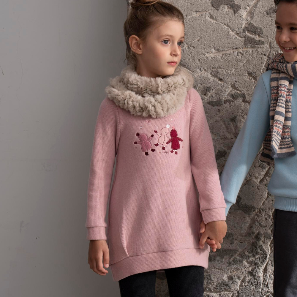 PIPPY 歡樂小女孩連身裙洋裝 粉紅