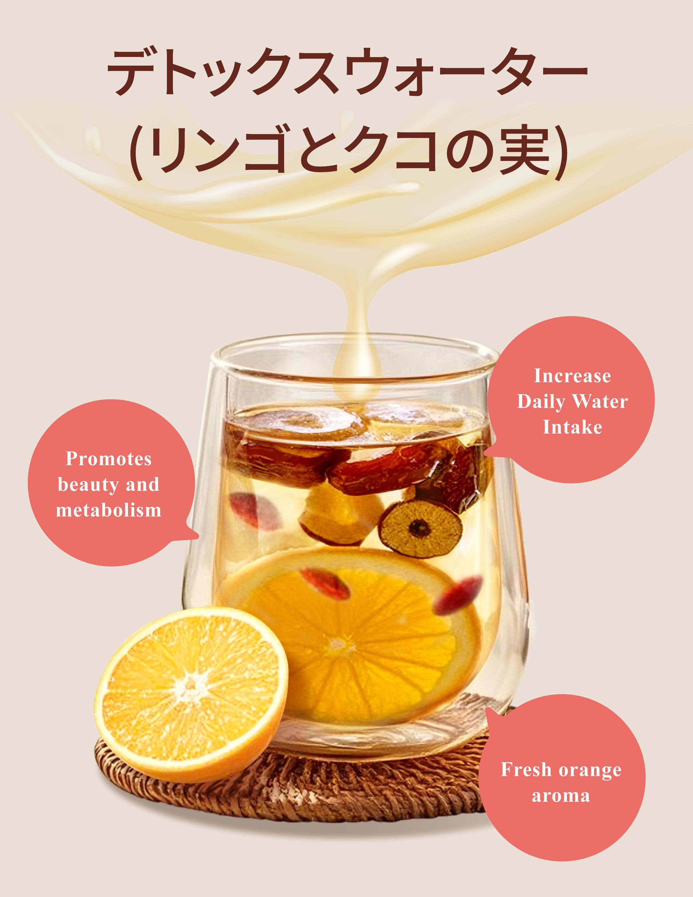 Dengyi デトックスウォーター(なつめとオレンジ) の特徴