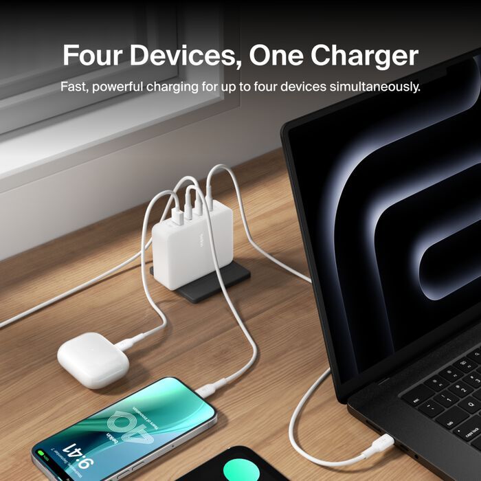 BoostCharge Pro 4個連接埠 GaN 快速充電器 140W (包含旅行轉插)