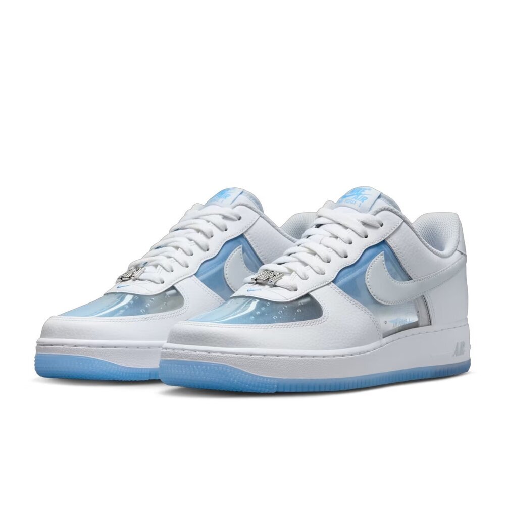 Nike Air Force 1 Low White and University Blue 白藍 透明鞋面 休閒鞋 IB5724-100