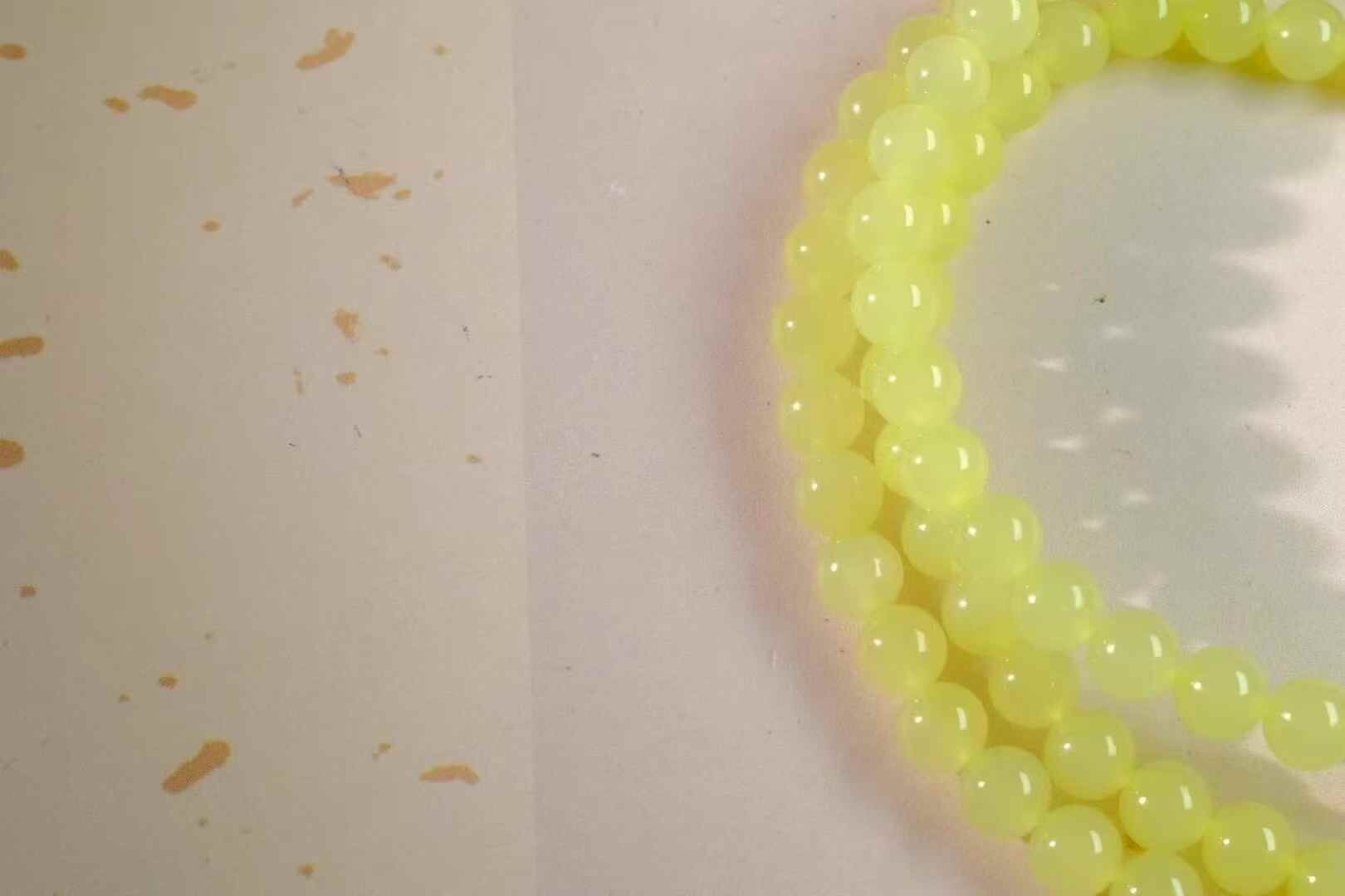 719741 和田玉黃口珠串 (6mm直徑)