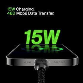 BoostCharge USB-C 至 USB-A 編織連接線 (15W)