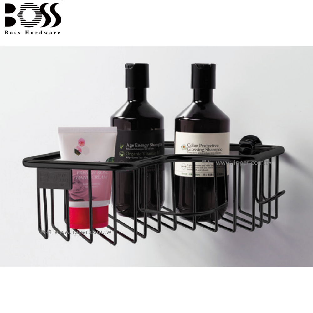 BOSS 不鏽鋼角落置物籃 (消光黑) 600-83MB
