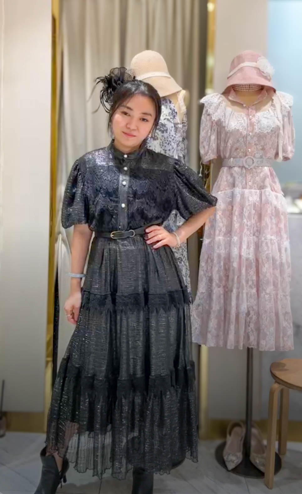 🥰PM_K1338  ▶️小領子3顆扣洋裝 👉B:160cm W:100cm H:130cm L:120cm👈