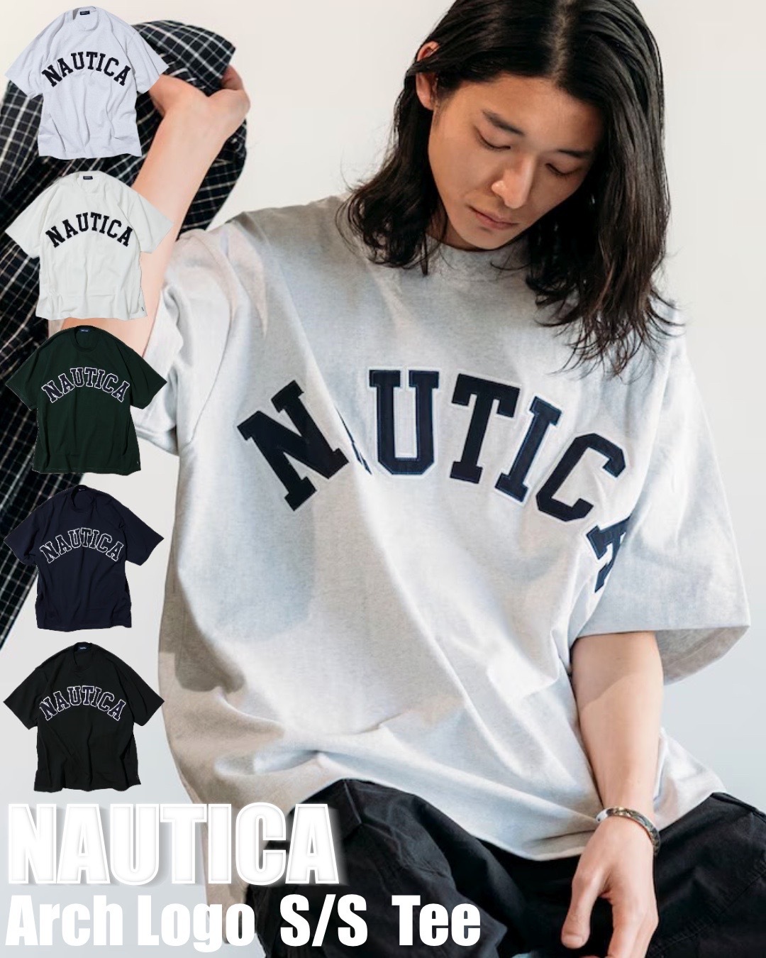 #日本連線預購 NAUTICA 大拱形標徽 短踢 五色