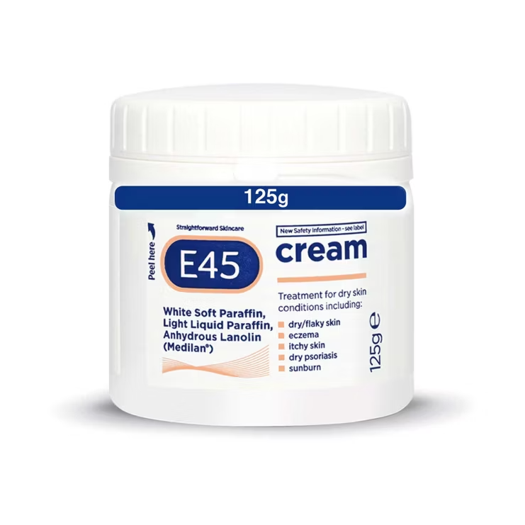 E45 Dermatological Moisturising Cream for Dry Skin 125g