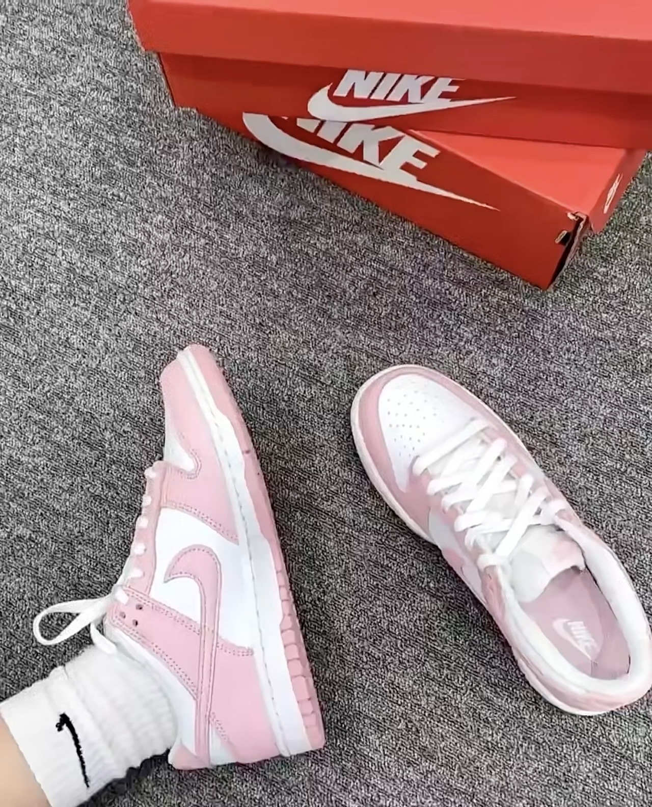 大童鞋 女生尺寸 NIKE DUNK LOW GS 'Medium Soft Pink' 粉白 經典 復古 休閒鞋【FB9109-125】