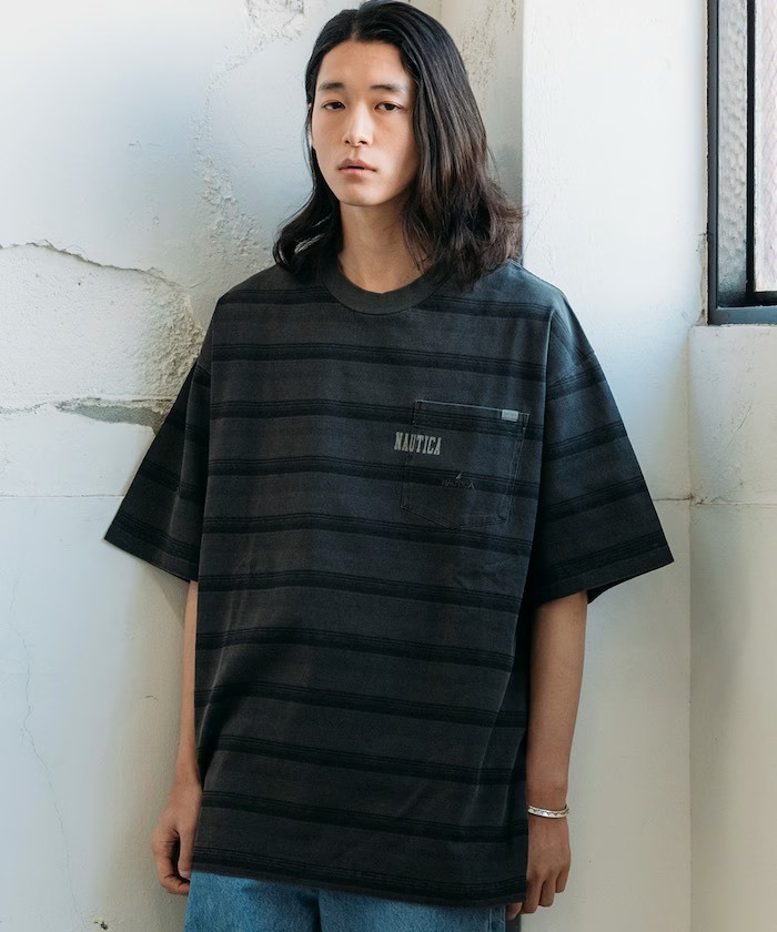 #日本連線預購 NAUTICA 橫條紋 隱藏標徽 短踢 五色