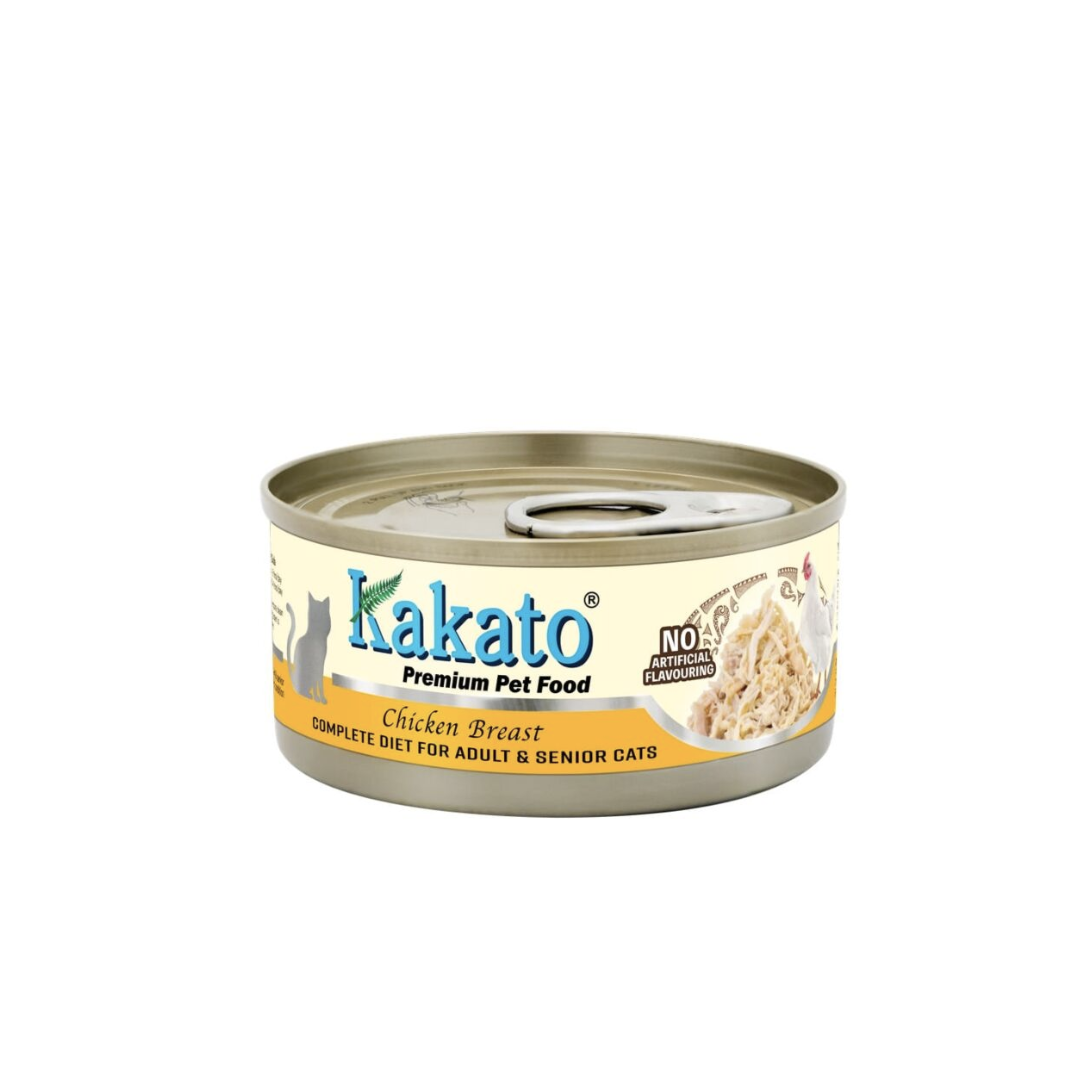 Kakato - 貓濕糧 - 全營養單一動物蛋白系列 - 雞胸肉 70g(24罐 )