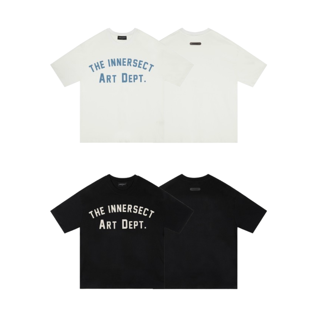 INNERSECT 不對稱字體 重磅 落肩 圓領短T INN25SSTTE596