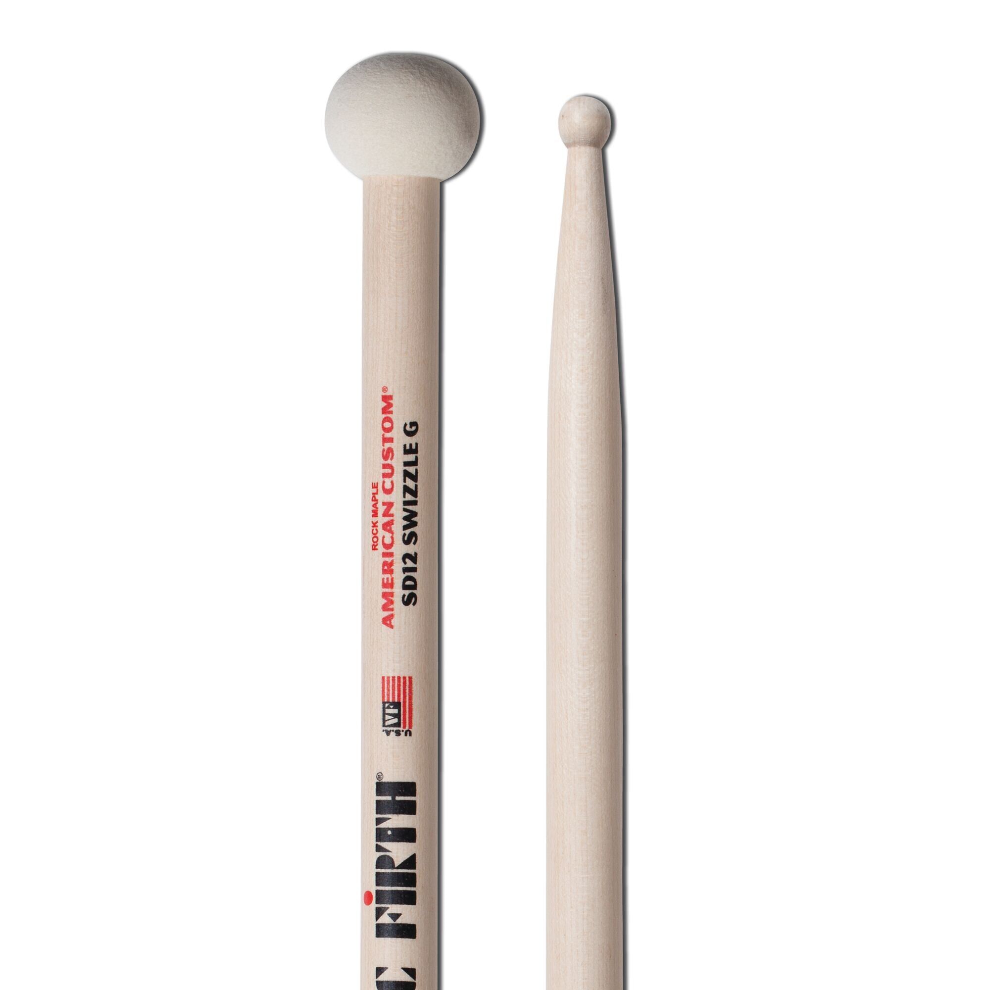 VIC FIRTH SD12 Swizzle General 楓木鼓棒+銅鈸棉槌 兩用鼓棒