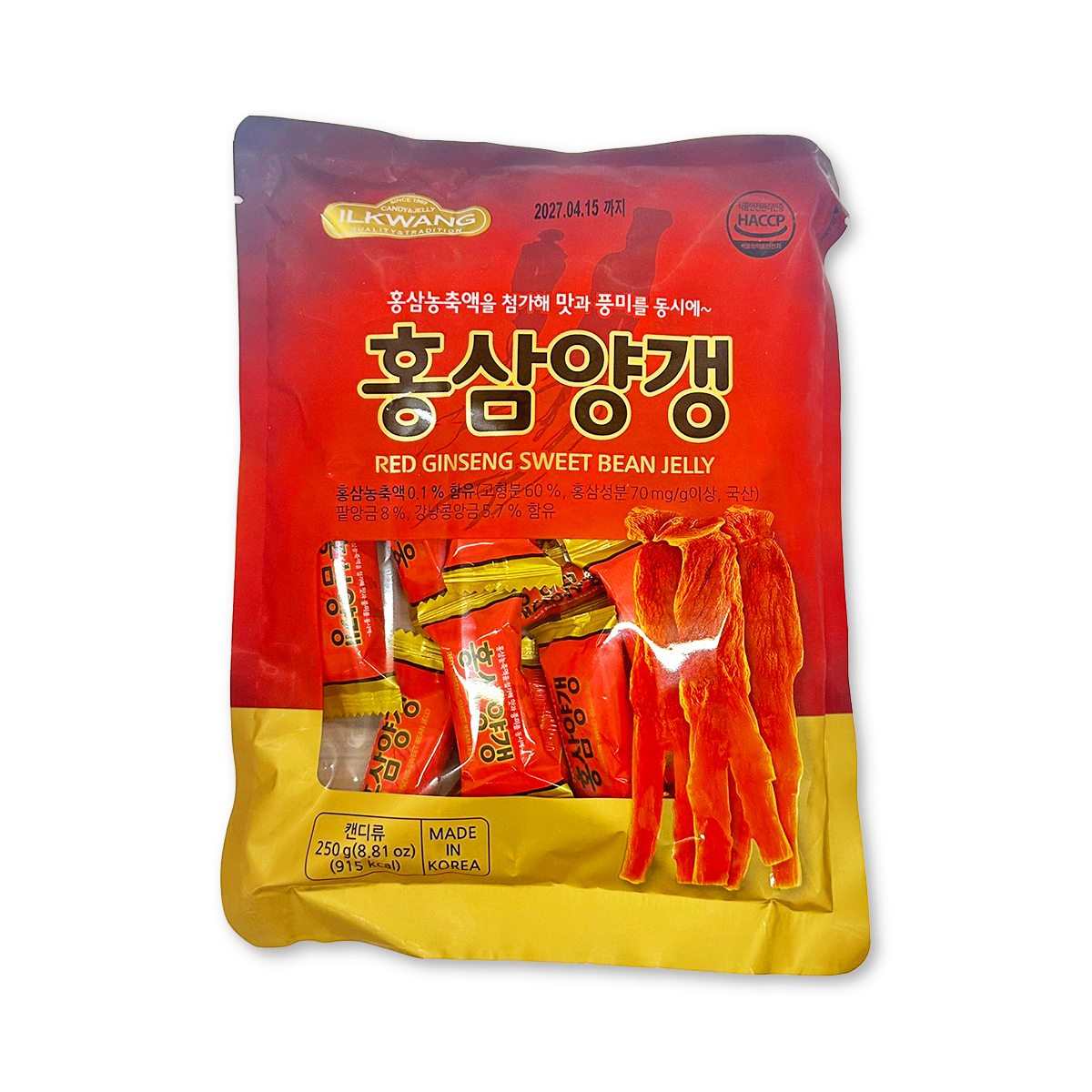 高麗紅蔘羊羹(250g)｜韓國製造｜韓國零食｜益氣強身｜低血糖人士