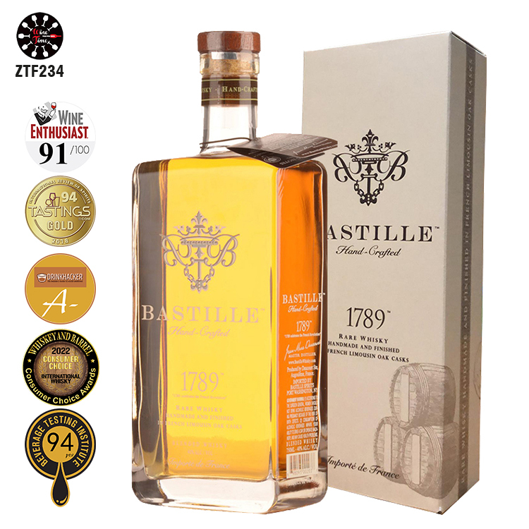 法國威士忌|Bastille hand crafted 1789|禮盒裝|Beverage Testing Institute 94pts,International Review of Spirts Awards 94pts,Drinkhacker A-
