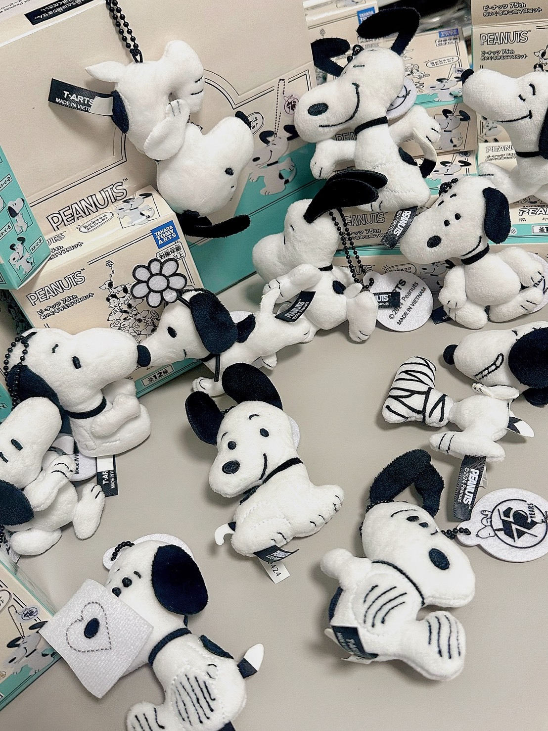 日本 SNOOPY PEANUTS 75週年 吊飾盲盒 玩偶吊飾 鑰匙圈