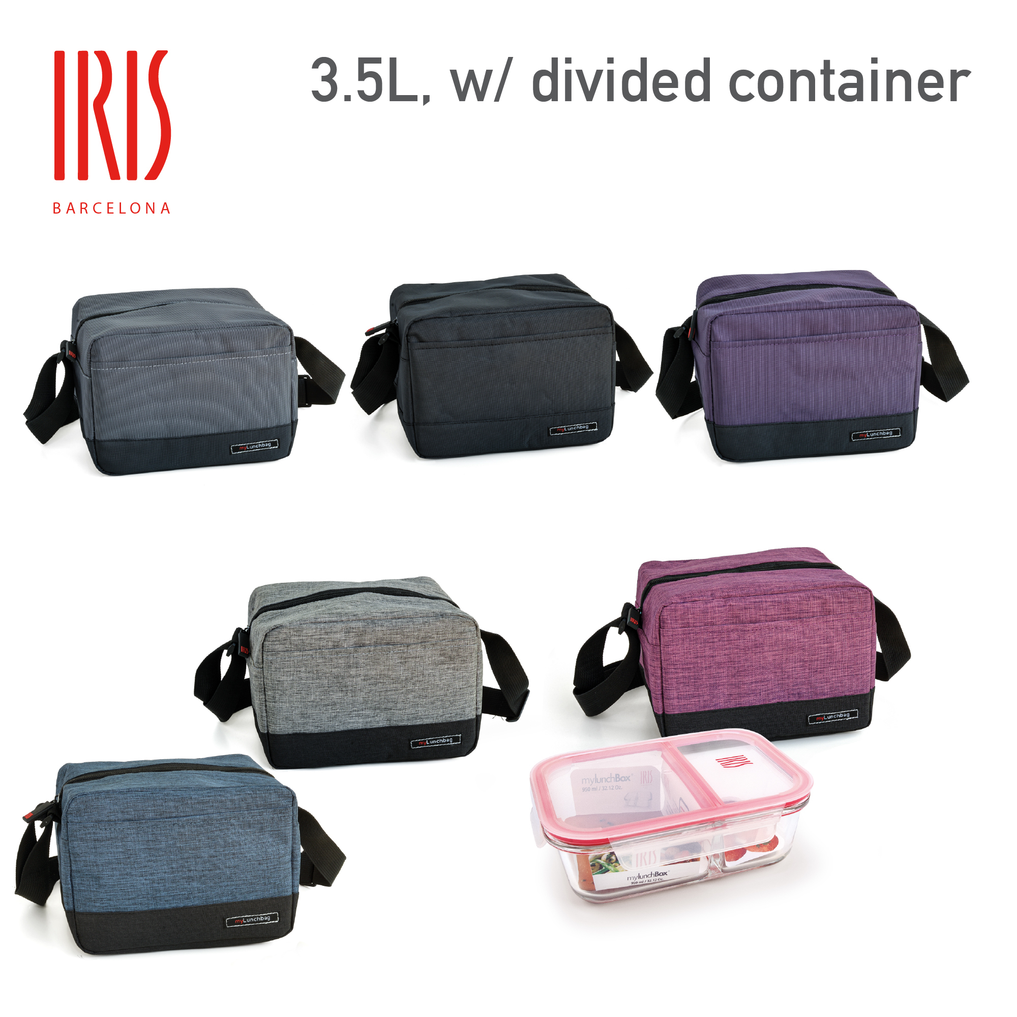 巴塞隆娜 IRIS 保溫食物袋 REAL 3.5L (分隔食物盒)