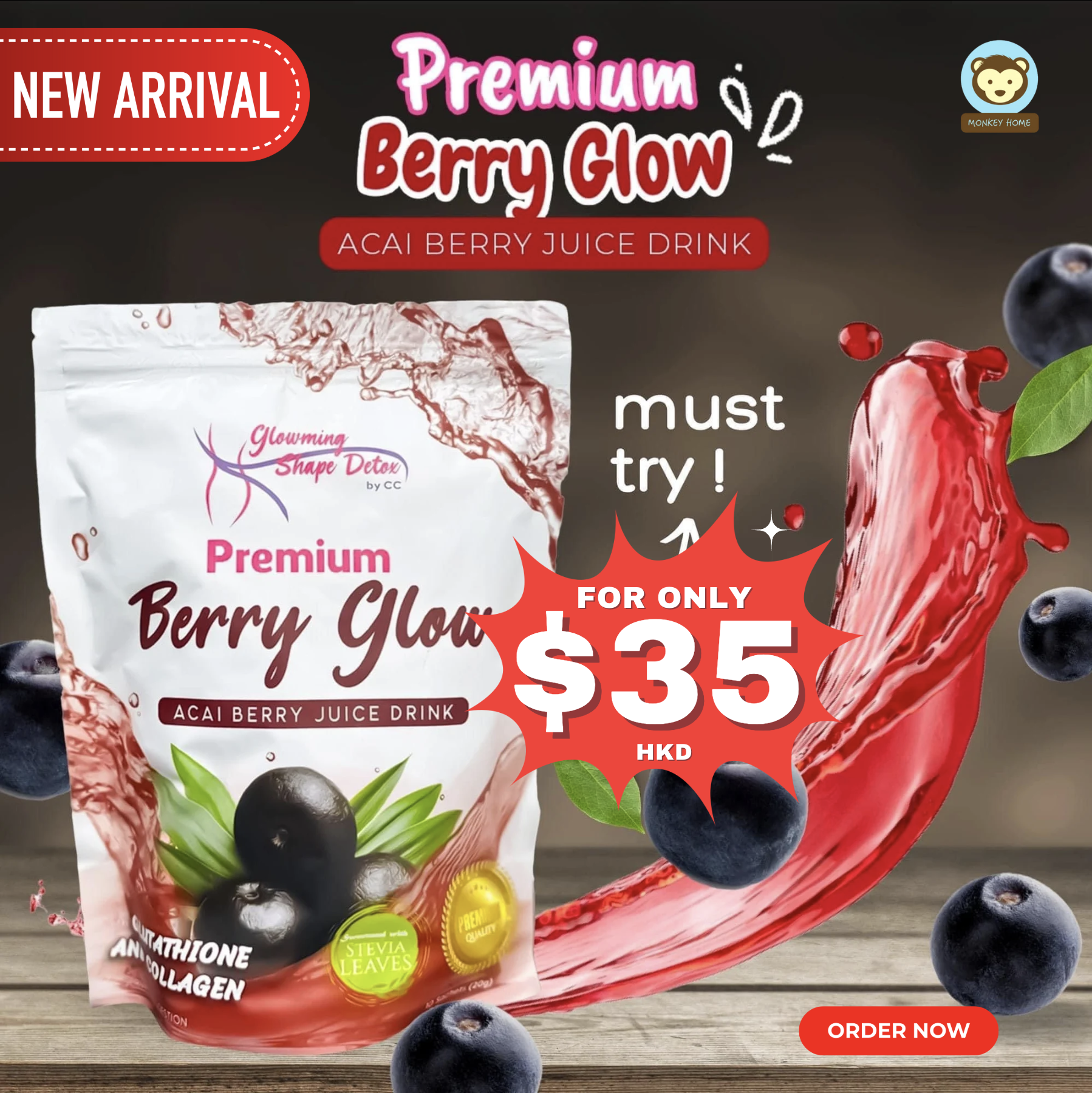 Premium Berry Glow – Acai Juice Drink