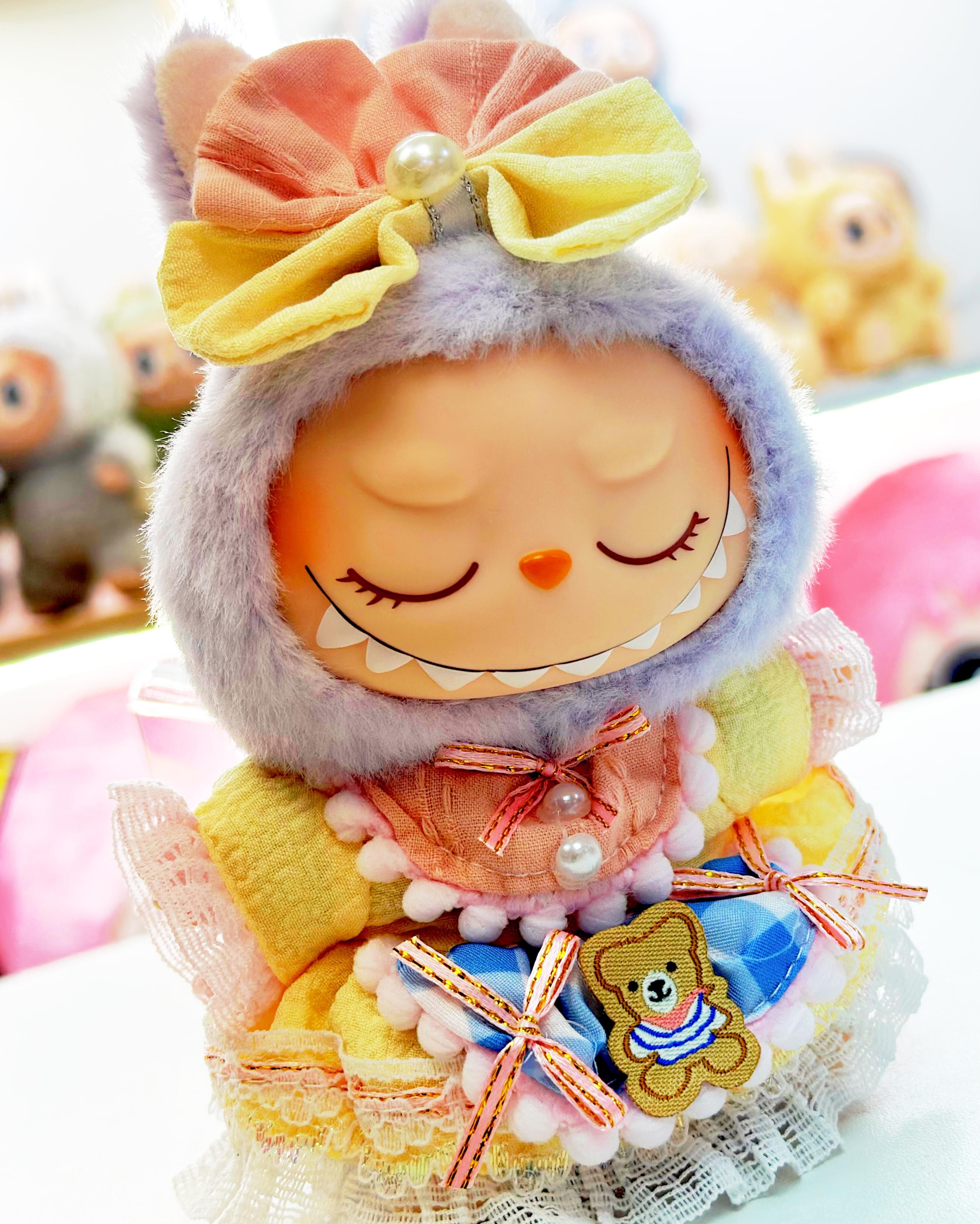 Doll Outfit Fashion F55 黃色蕾絲裙