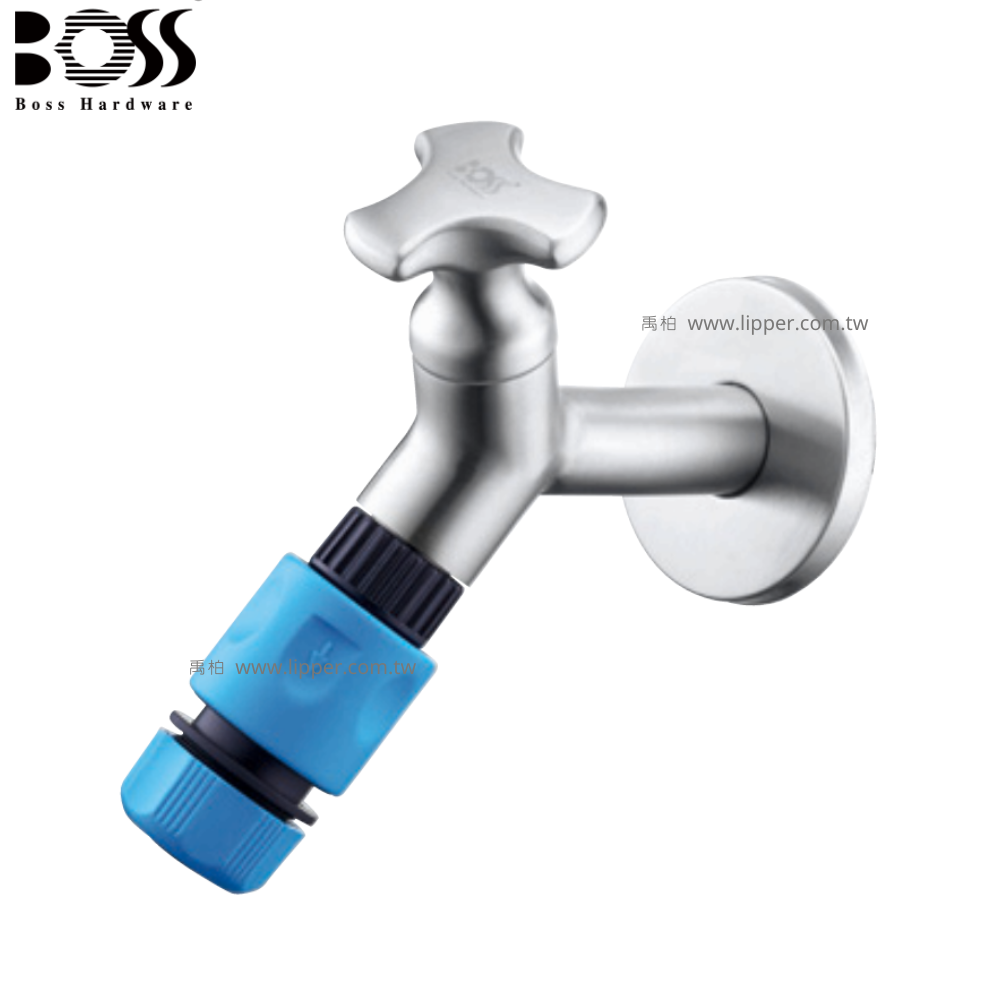 BOSS 316不鏽鋼長栓-附快速接頭 戶外龍頭 D-716