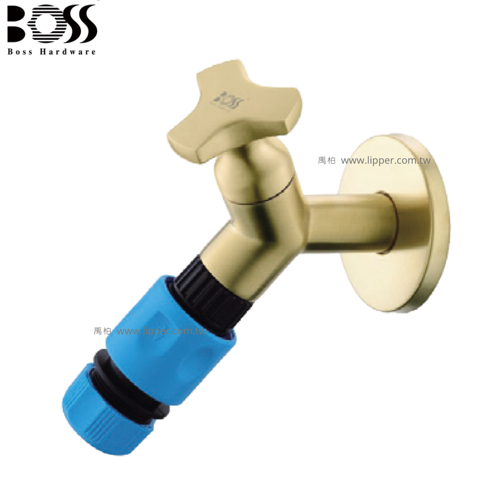 BOSS 海星長栓-附快速接頭 戶外龍頭 (鈦金) D-711