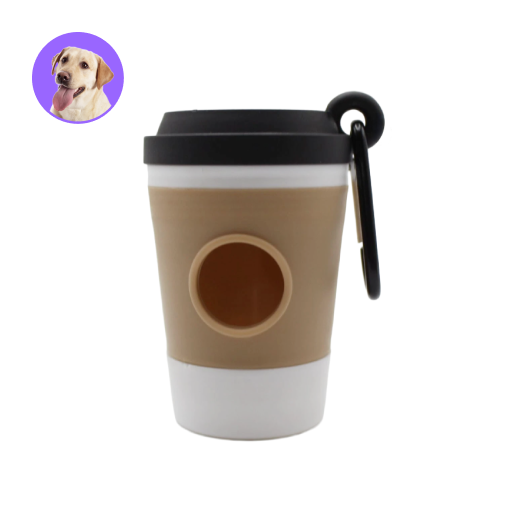 咖啡杯造型寵物撿便垃圾袋收納器