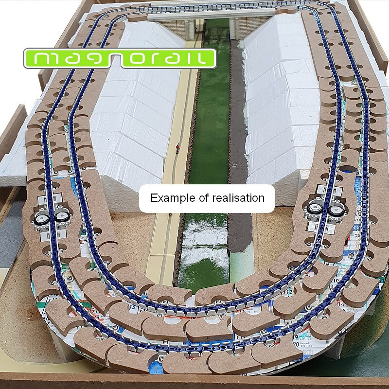 Maketis SO-12 軌道蓋支援60公分曲線Magnorail