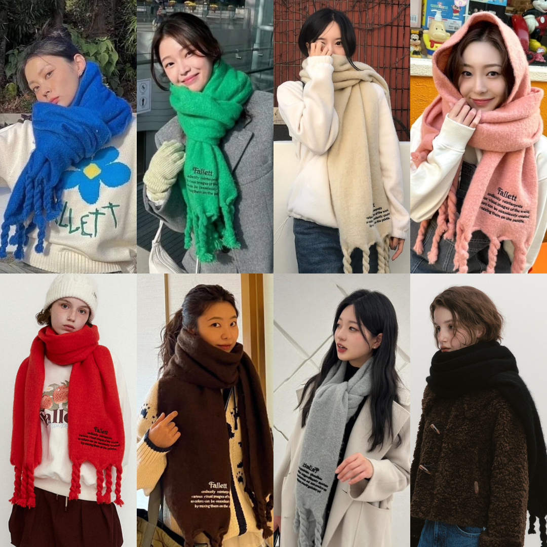 #品牌折扣 Fallett Story Logo 圍巾 8色