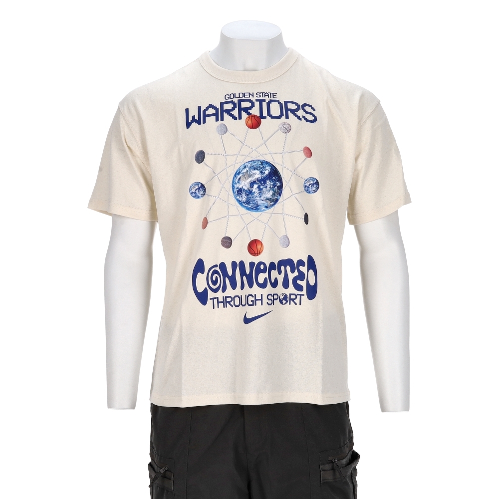 Nike CTS OGC ED SS Max 男款 米白藍色 運動 休閒 上衣 NBA 勇士 短袖 HQ1310-901