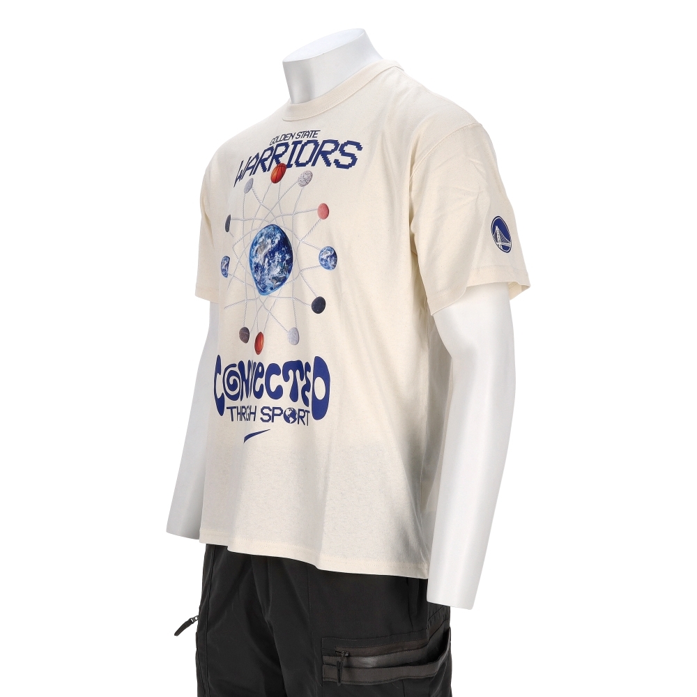 Nike CTS OGC ED SS Max 男款 米白藍色 運動 休閒 上衣 NBA 勇士 短袖 HQ1310-901