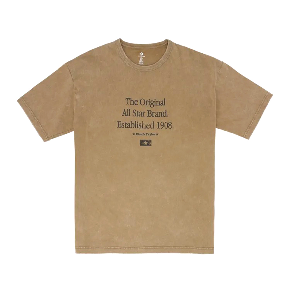 Converse Washed Tee Swamp Core 男款 咖啡色 復古 水洗 休閒 短袖 MCH624-342
