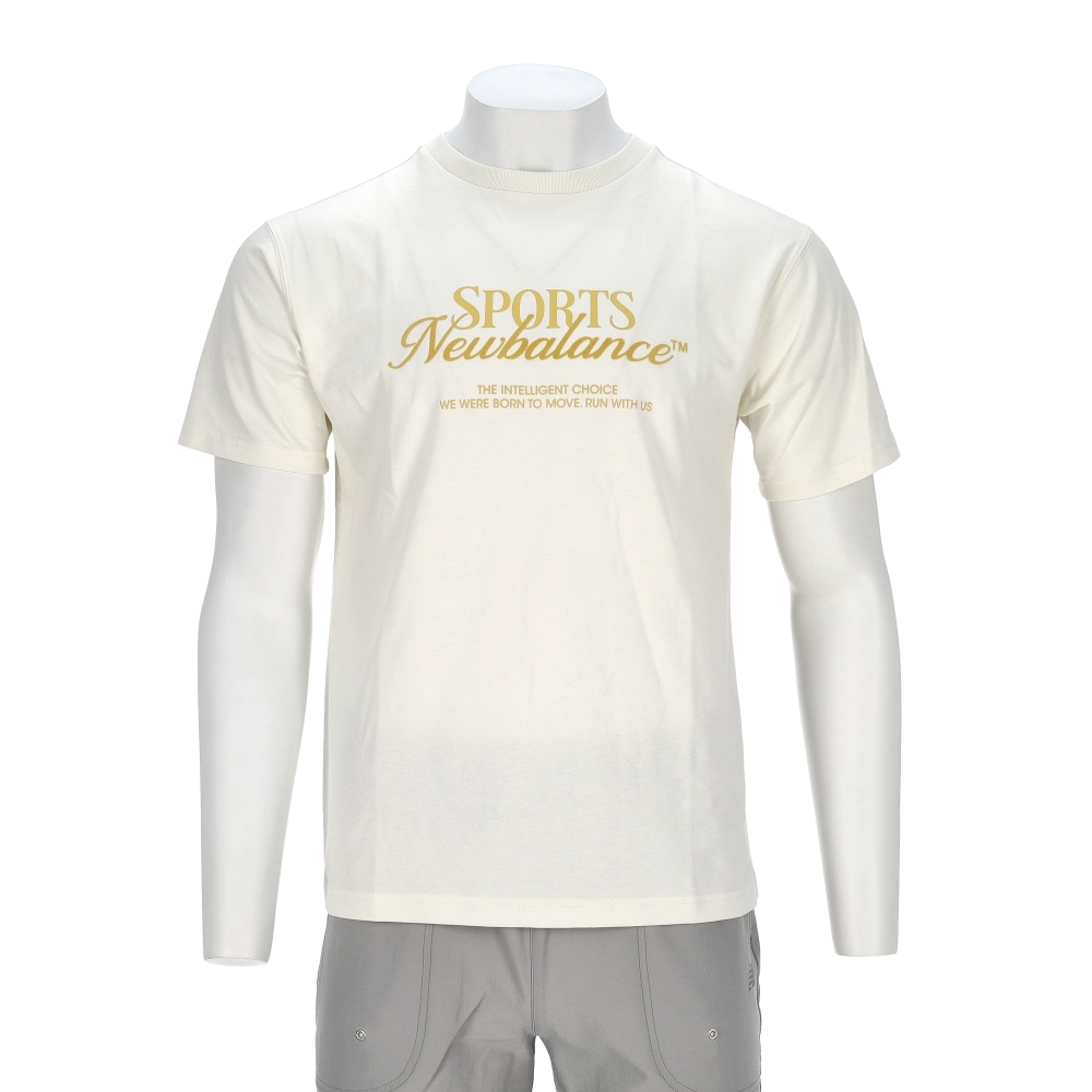 New Balance SDS 男款 米杏色 NB 亞規 圖案 運動 休閒 短袖 AMT53314CIC