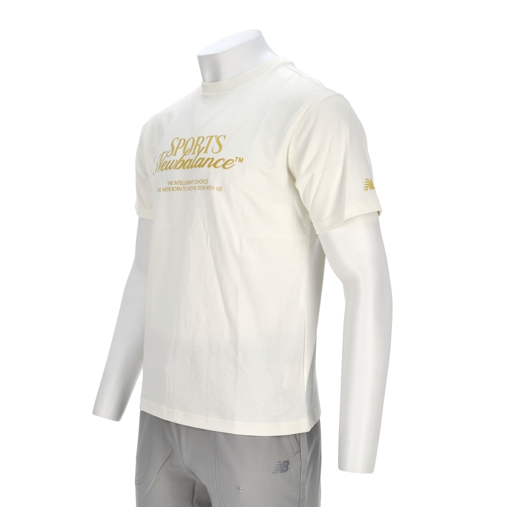 New Balance SDS 男款 米杏色 NB 亞規 圖案 運動 休閒 短袖 AMT53314CIC