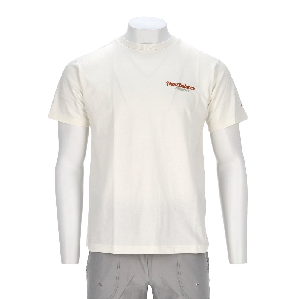 New Balance SDS 男款 米杏色 NB 亞規 圖案 運動 休閒 短袖 AMT53315CIC