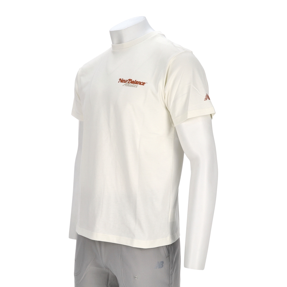 New Balance SDS 男款 米杏色 NB 亞規 圖案 運動 休閒 短袖 AMT53315CIC
