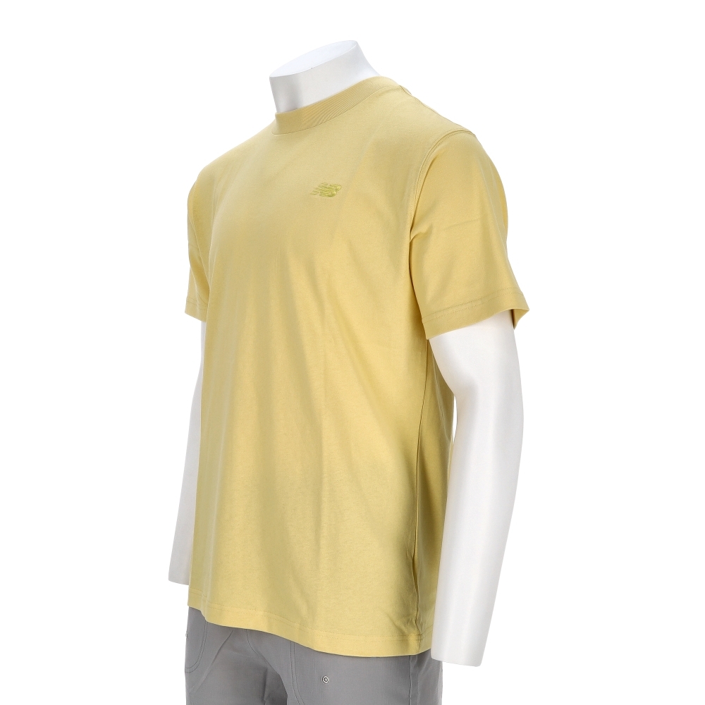 New Balance 男款 黃色 NB 美規 棉質 Logo T恤 運動 休閒 短袖 MT41533HAY