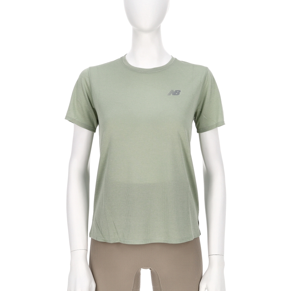 New Balance 女款 淺綠色 NB 美規 快乾 透氣 T恤 上衣 短T 運動 短袖 WT41253GSH