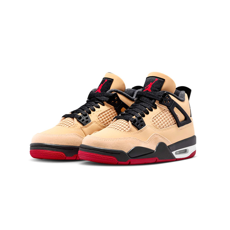 Air Jordan 4 Retro "Pizza" GS  披薩 米黑紅 女鞋 大童 IH2094-200 [台灣現貨]