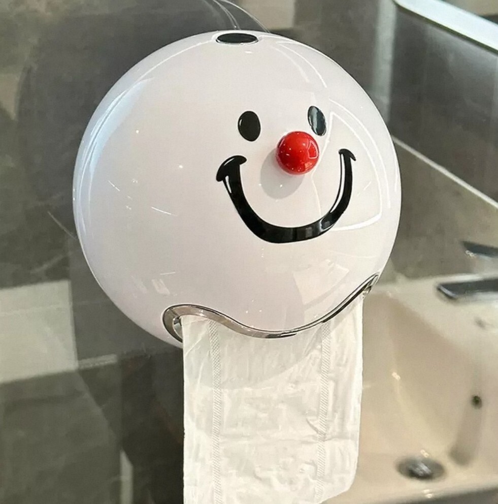 創意笑臉防水浴室用紙巾盒