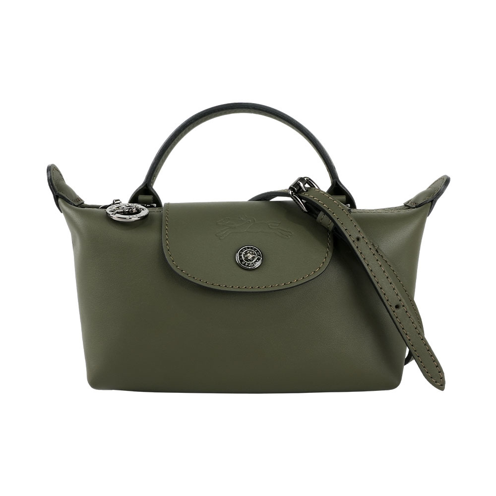 【Longchamp】Le Pliage Xtra XS 小牛皮迷你二用包(冷杉綠色)