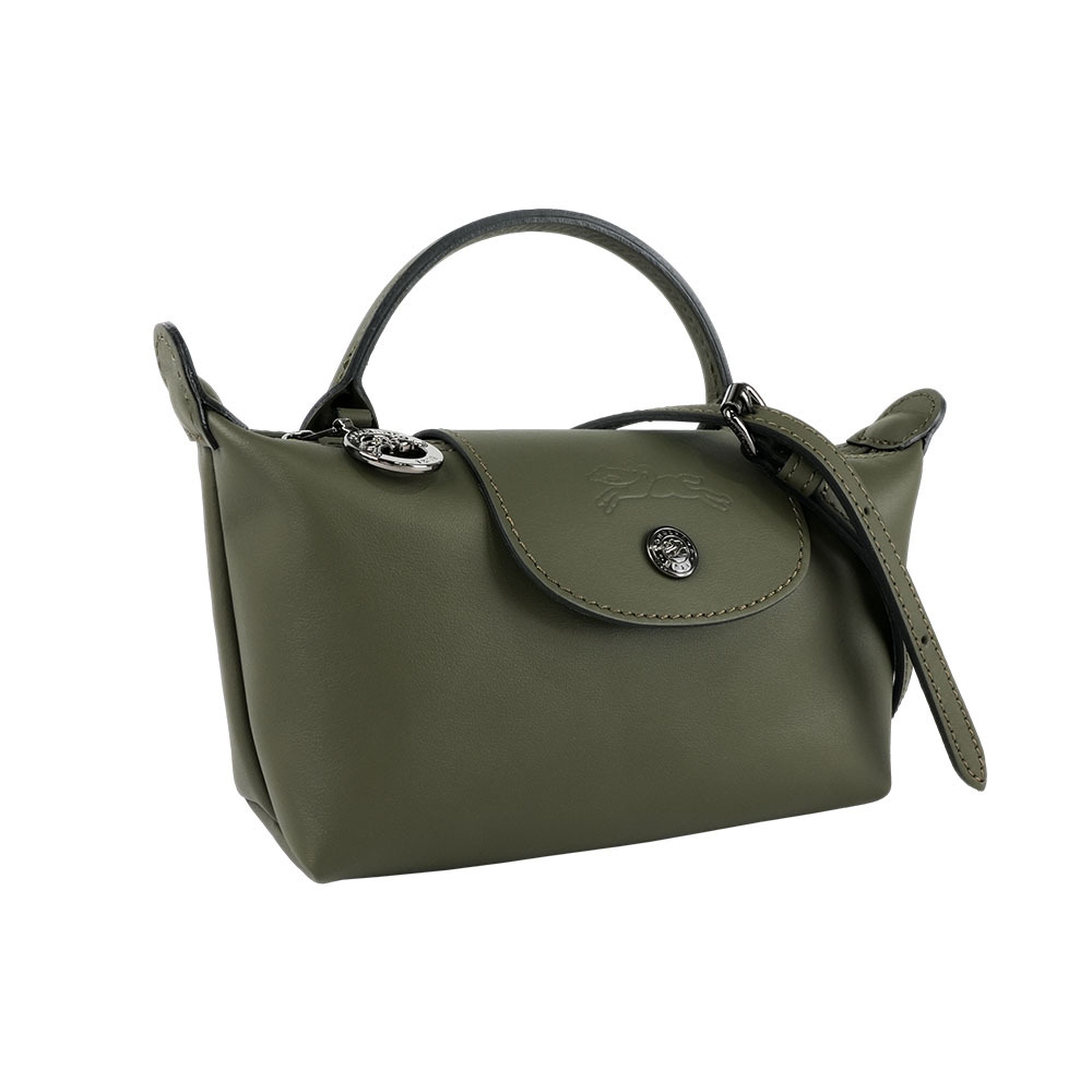 【Longchamp】Le Pliage Xtra XS 小牛皮迷你二用包(冷杉綠色)