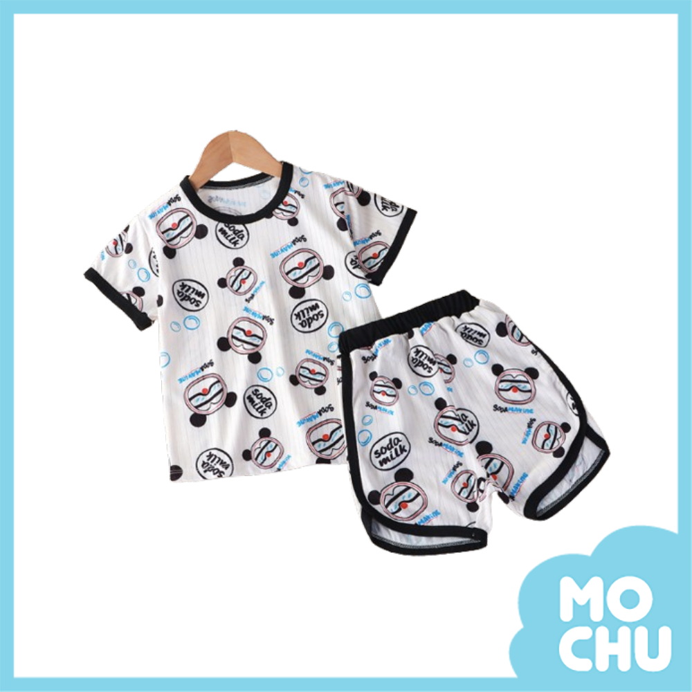 黑白熊貓短袖家居套裝