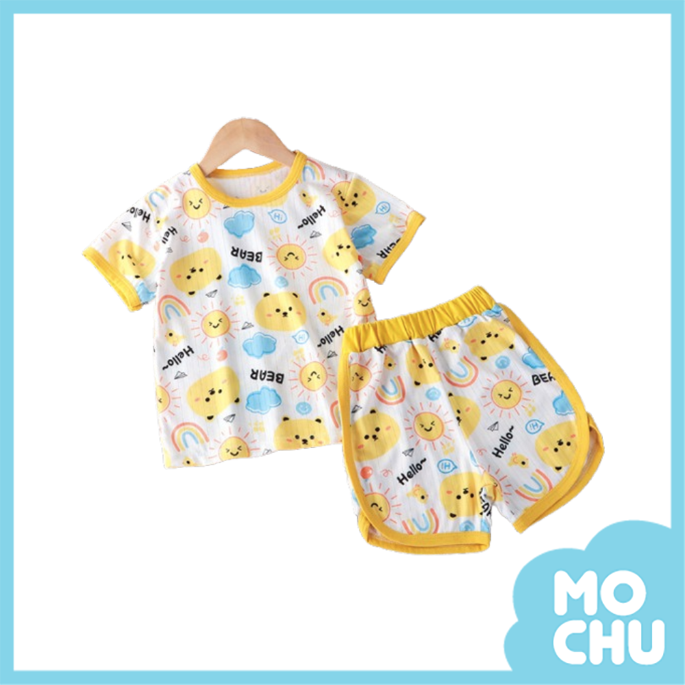 黃笑臉太陽短袖家居套裝