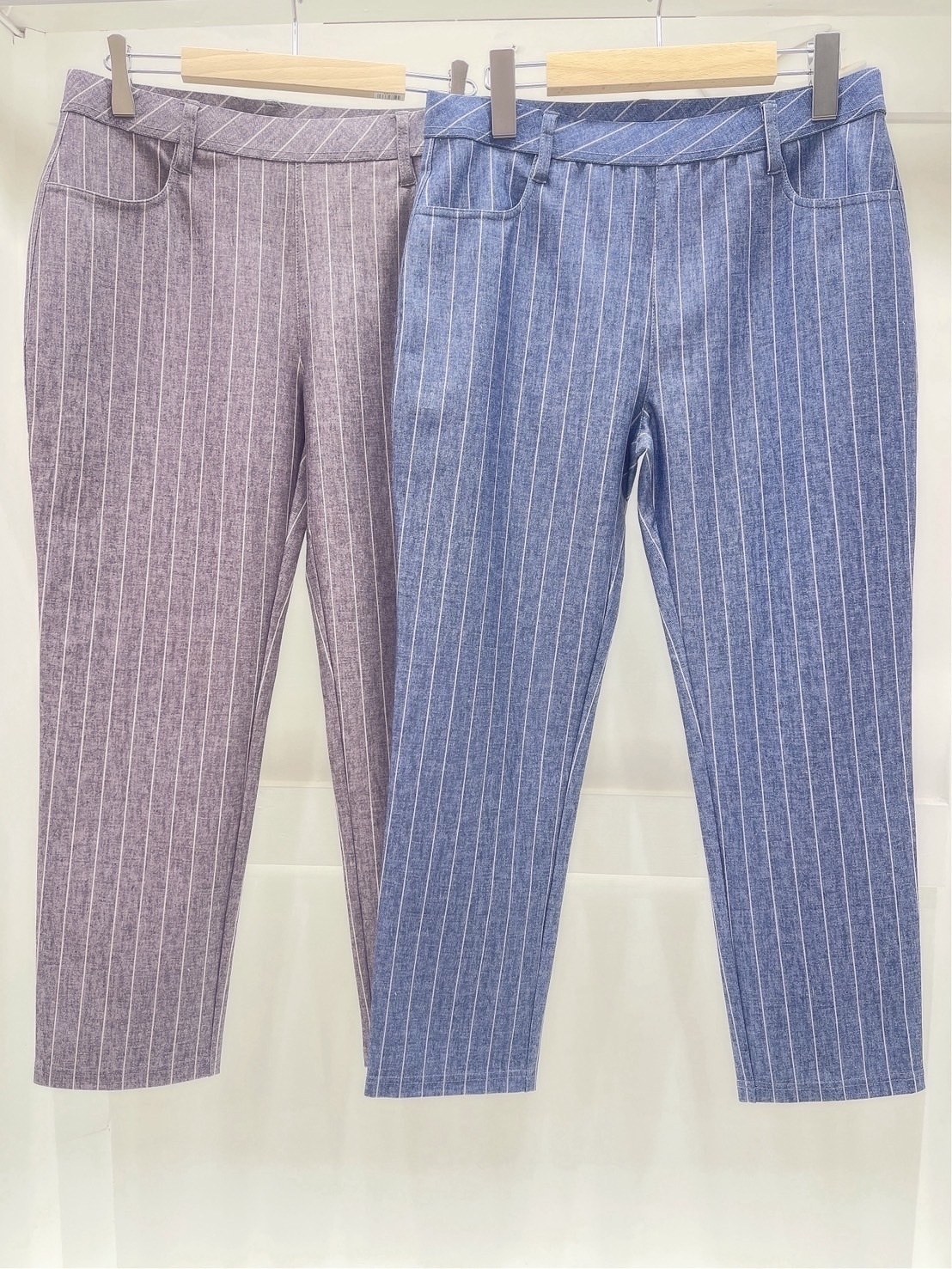 直條鬆緊內搭褲