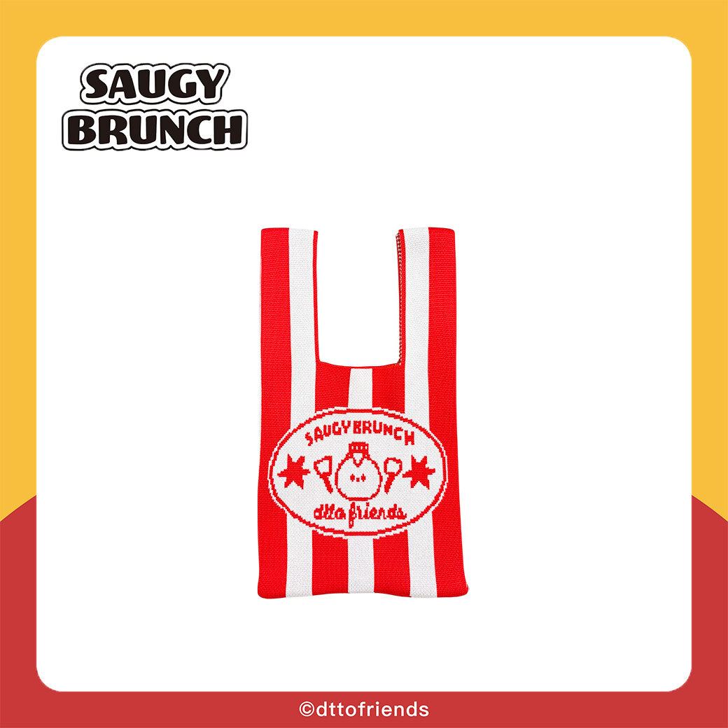 dtto friends-saugy brunch系列-針織提袋-紅