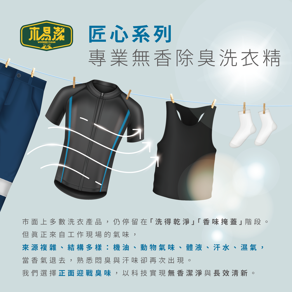 木易潔｜無香除臭洗衣劑 1L/4L