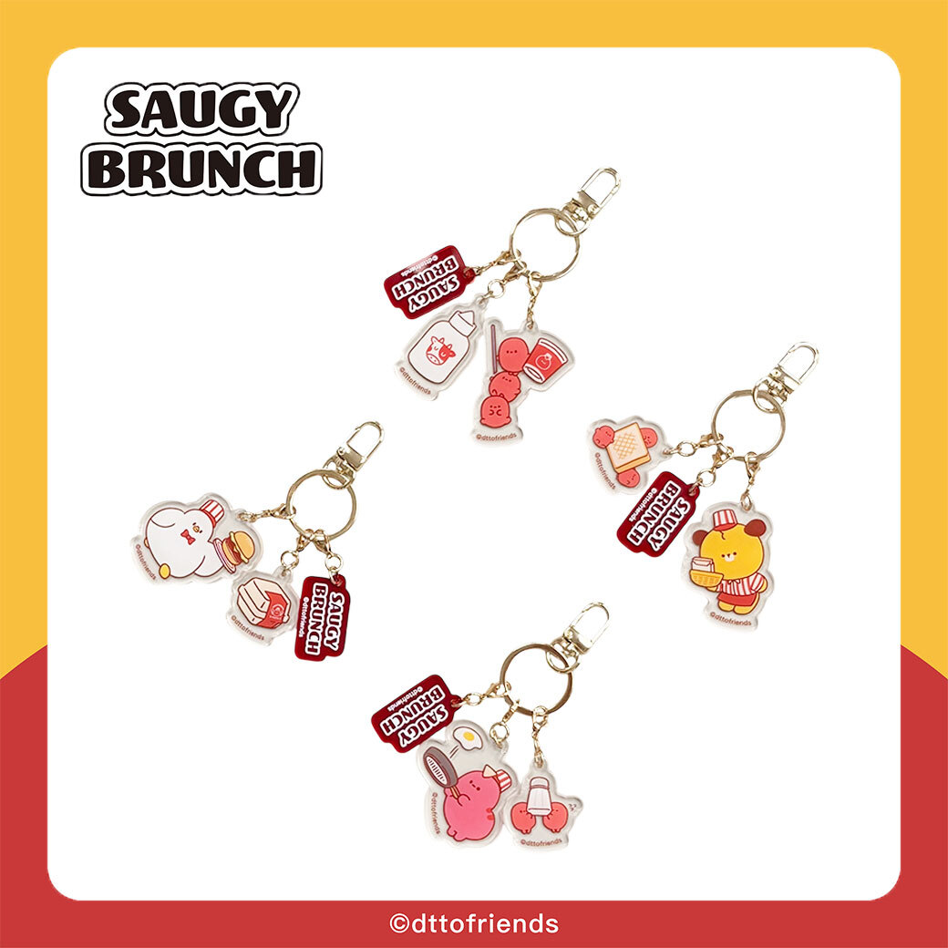 dtto friends-saugy brunch系列-壓克力鑰匙圈-Hoya