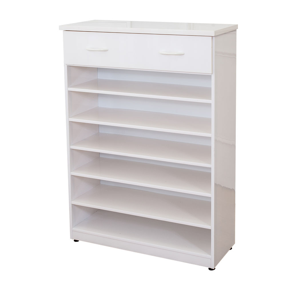 防潮防蛀 防水塑鋼2.8尺單抽開放式鞋櫃(白色)