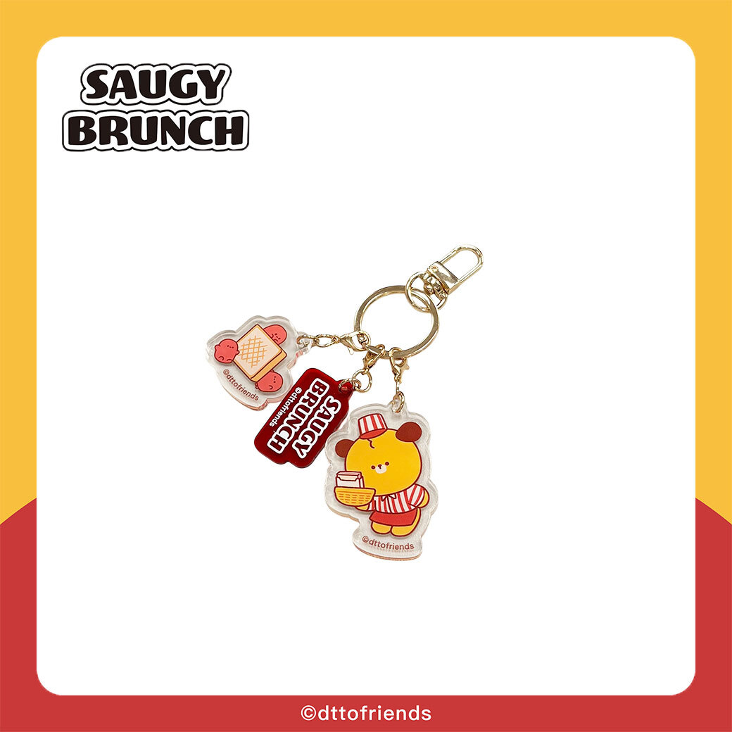 dtto friends-saugy brunch系列-壓克力鑰匙圈-Dinu