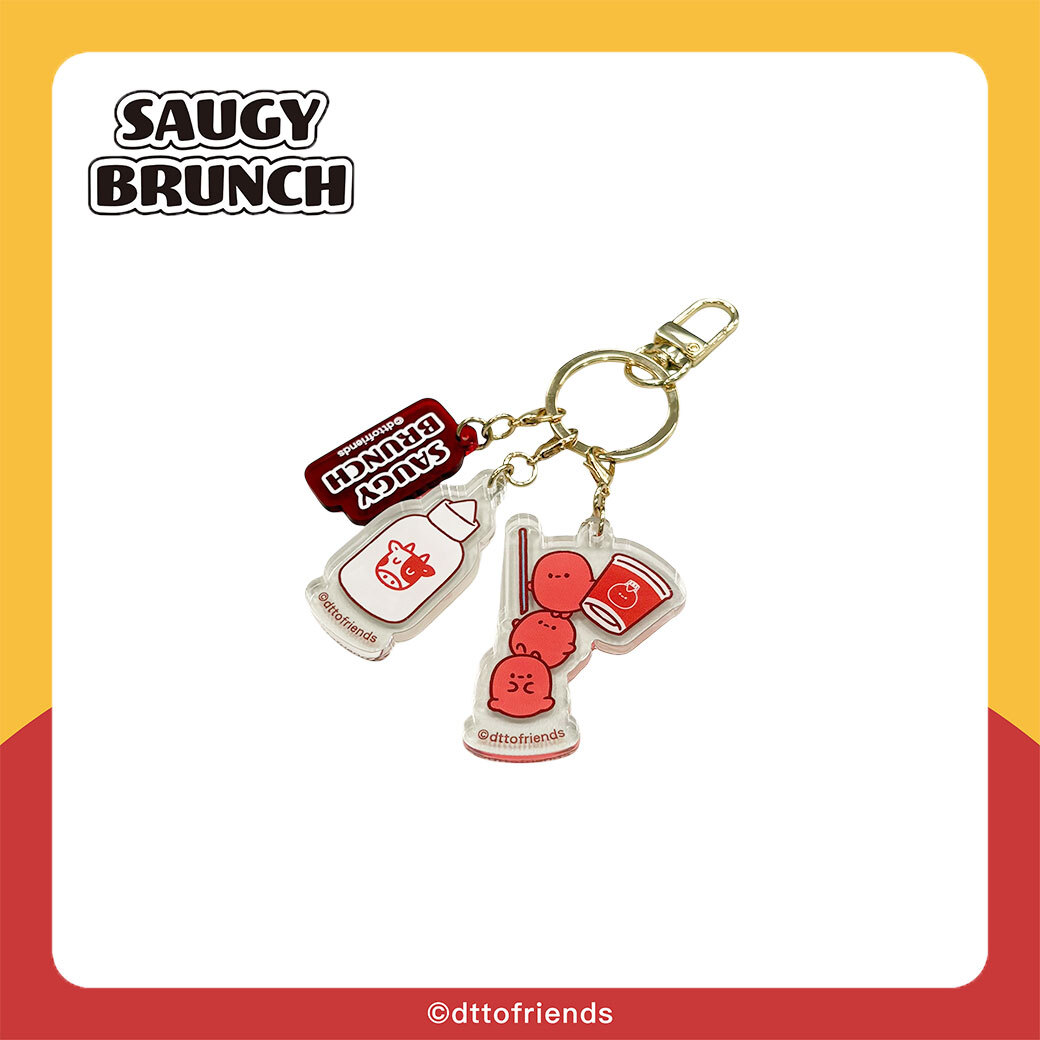 dtto friends-saugy brunch系列-壓克力鑰匙圈-小肉豆